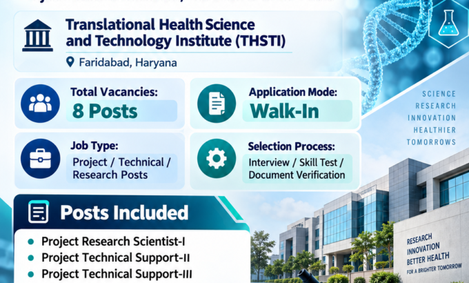 THSTI Technical Recruitment 2026